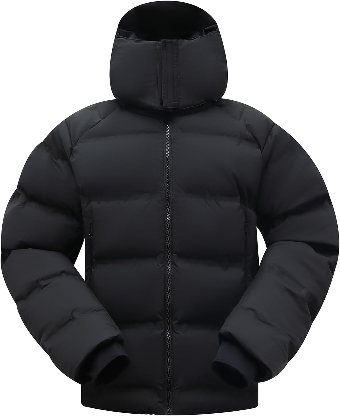 Men's Thickened Down Jacket Super Warm Winter Puffer Jacket Snow Coat with Detachable Hood Waterproof Windproof