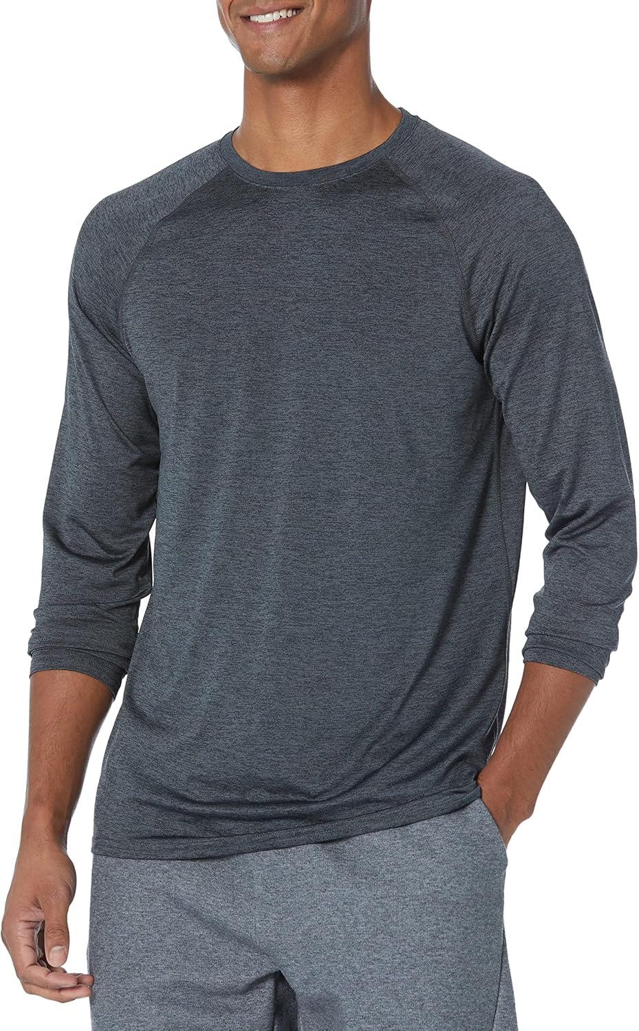 Men's  Quick Dry Tech Stretch Lightweight Long-Sleeve T-Shirt (Available in Big&Tall), Multipacks
